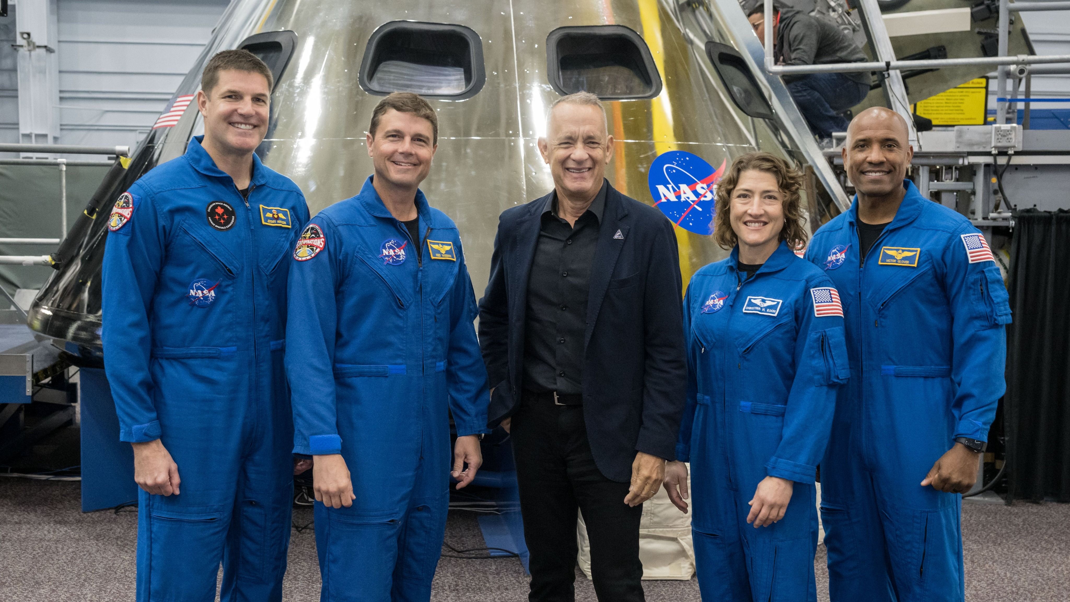 Tom Hanks visits Artemis 2 moon astronauts and NASA…