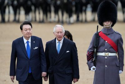 South Korea's president gets royal welcome on UK state visit before talks on trade and technology