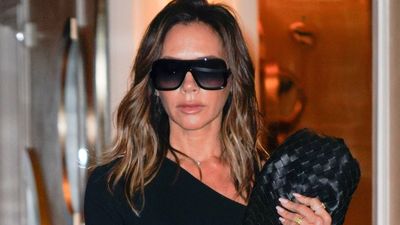 The black and white tile floor in Victoria Beckham’s home is beyond chic