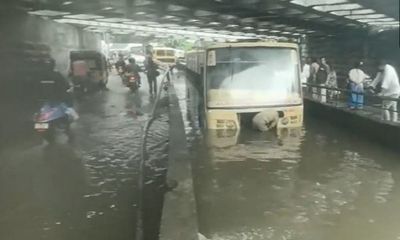 Bus stuck in subway, traffic affected as heavy rains in Chennai disrupt normal life