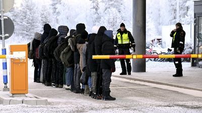 Finland erects barriers at border with Russia to control migrant influx