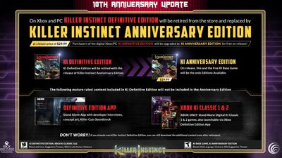 'Killer Instinct Anniversary Edition' celebrates 10 years with Xbox Series X|S upgrades and a new balance pass, with plenty of nerfs and buffs