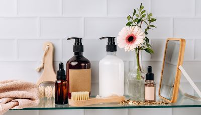 How to store skincare products in a small bathroom when space is scarce