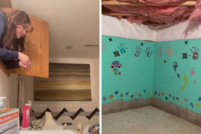 People Urge Woman To Call The Police Upon Discovering Secret Room Painted With Kids’ Handprints