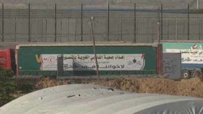 Watch live view of Rafah crossing as Israel and Hamas four-day ceasefire starts