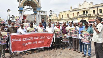 Trade unions release poster ahead of Bengaluru agitation