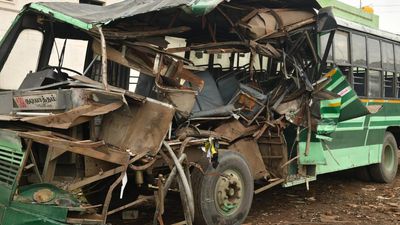 Conductor, two passengers injured after bus rams parked lorry