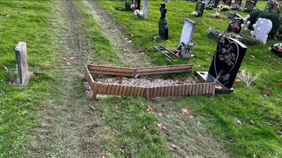 Fury as council diggers and heavy machinery drive over graves in cemetery