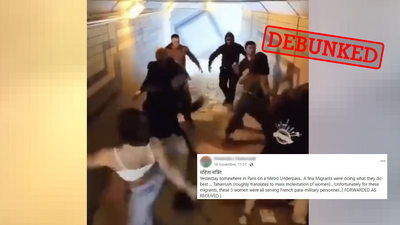 No, this video doesn’t show young French women beating up ‘migrant’ aggressors