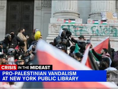 Protesters spray paint ‘Free Palestine’ on New York Public library
