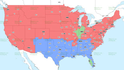 If you’re in the green, you’ll get Colts vs. Buccaneers on TV