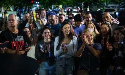 ‘It brings hope’: in Tel Aviv plaza, cheers greet news of hostage release