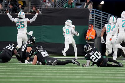 Dolphins fans react throughout Miami’s Week 12 victory over the Jets