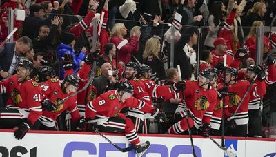 Jason Dickinson steps up, leads Blackhawks to much-needed victory over Maple Leafs