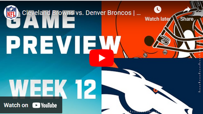 WATCH: Broncos vs. Browns preview for NFL Week 12