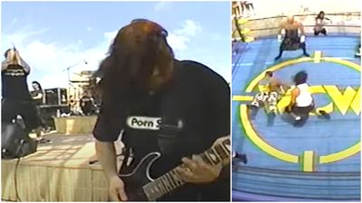 A WCW wrestling match taking place on a beach, while Fear Factory played live in the background, with Kid Rock on commentary, all broadcast on MTV, is about as 90s as life ever got