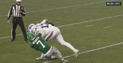 Josh Allen's Jersey Ripped As Referees Miss Obvious Penalty in Bills-Eagles Game