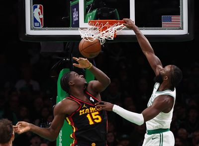 Every angle of Boston’s Jaylen Brown’s soul-snatching dunk on Clint Capela