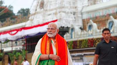PM Modi prays at Tirumala temple