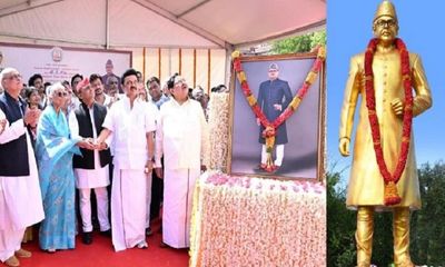 Tamil Nadu: CM Stalin and SP Chief Akhilesh Yadav unveil statue of former PM VP Singh in Chennai