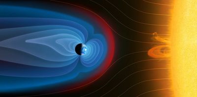 Earth's magnetic field protects life on Earth from radiation, but it can move, and the magnetic poles can even flip