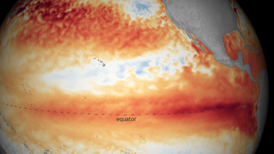 Big blob of hot water in Pacific may be making El Niño act weirdly