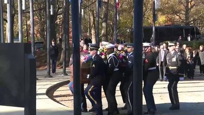 Former US first lady Rosalynn Carter’s casket arrives at Atlanta’s Jimmy Carter library