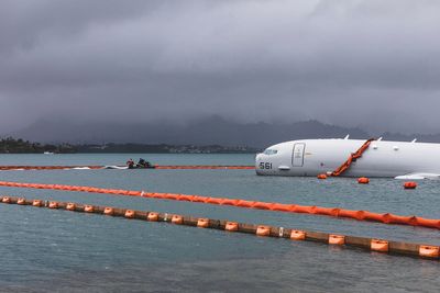 US Navy to discuss removing plane from environmentally sensitive Hawaii bay after it overshot runway