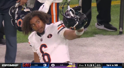 Bears CB Kyler Gordon was flagged for taking his malfunctioning helmet off and NFL fans were irate