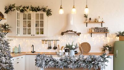 This viral cabinet decorating hack will make your kitchen look like something out of the coziest Netflix Christmas movie