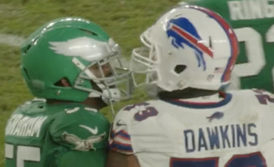 Mic’d-up Brandon Graham smoothly trash-talked Bills players even when football interrupted him