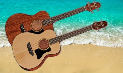Harley Benton’s mind is on the summer holidays already with the launch of the GS-Travel-E Bass – and you can choose all-mahogany or spruce-topped