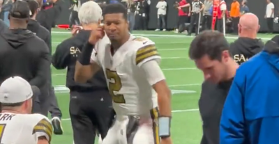 Cameras Caught Jameis Winston Rapping at Derek Carr During Saints vs. Falcons, and Fans Loved It