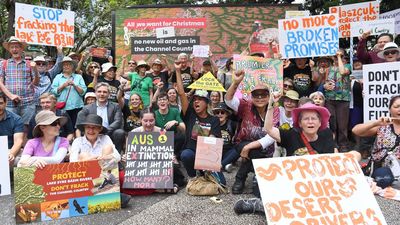 Protesters take stand against fracking in outback