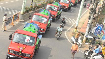Andhra Pradesh CM Jagan Mohan Reddy flags off desludging vehicles