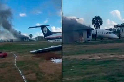 Two planes veer off the runway and crash at same airport – on the same day