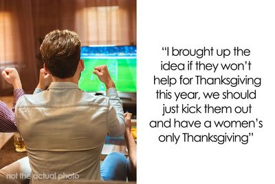 Family Men Watch The Game Instead Of Helping Women With Thanksgiving Dinner, Get Kicked Out