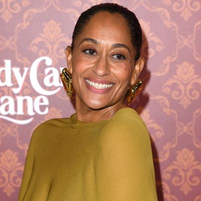 Tracee Ellis Ross Clearly Enjoyed Herself in Brandon Maxwell at ‘Candy Cane Lane’ Premiere in L.A.