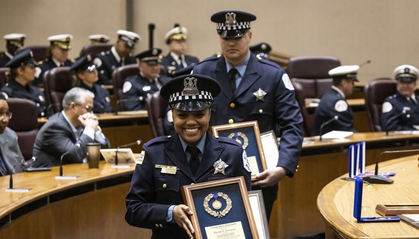 Heroic police officers, firefighters honored for…