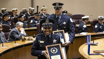 Heroic police officers, firefighters honored for bravery in ceremony not held since COVID-19 lockdown