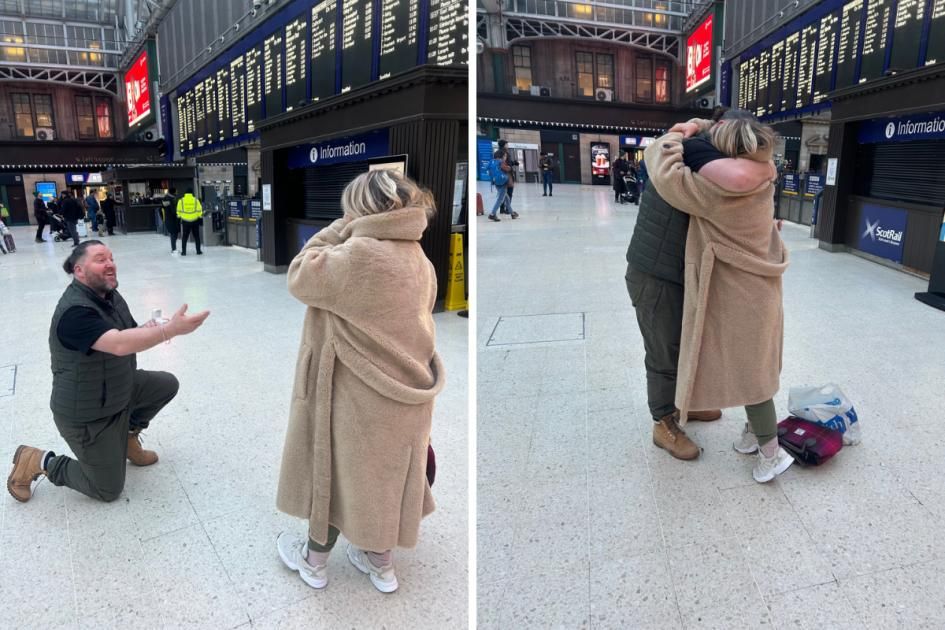 Couple Get Engaged In Middle Of Glasgow Central 7113