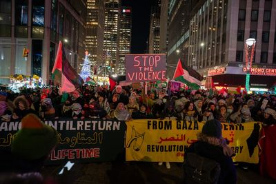 Pro-Palestinian protesters disrupt NYC’s Rockefeller Christmas tree lighting