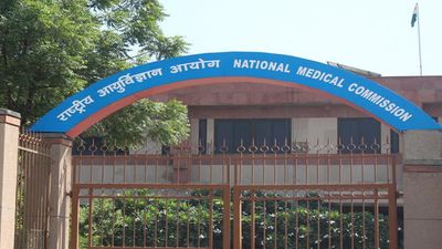 Dismay over the addition of a colour image of Dhanvantari, and the word ‘Bharat’ to the National Medical Commission’s logo