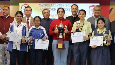 Adya Singh from VPW Patna lifts National Crossword Champion trophy 2023