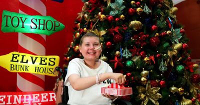 Emma turns on Christmas tree lights at John Hunter Children's Hospital