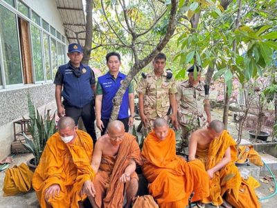 Fake Cambodian monks caught in Chon Buri