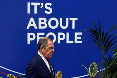 Officials walk out as Russia’s Sergei Lavrov speaks at European security meeting