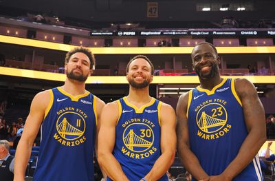 Warriors honor trio of Steph Curry, Klay Thompson and Draymond Green on 11-30-23