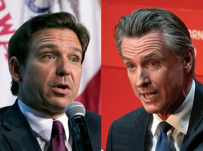 Sparring, smiles and a ‘poop map’: Key moments from the Newsom vs DeSantis debate