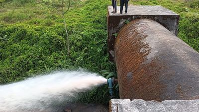 Yettinahole project: Test run of water flow conducted